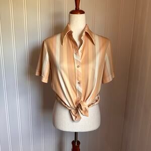 Vintage 70s Yellow Stripe Top 14
